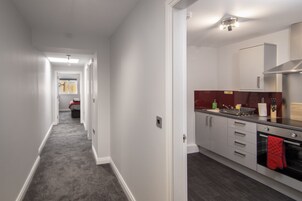 Apartment | Private kitchen | Fridge, microwave, oven, stovetop