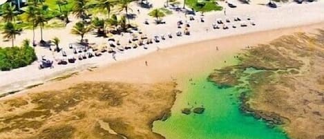 Am Strand, Liegestühle, Strandtücher