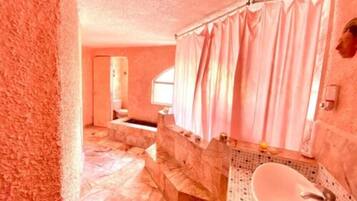 Presidential Double Room, Multiple Beds | Bathroom | Shower, rainfall showerhead, hair dryer, towels