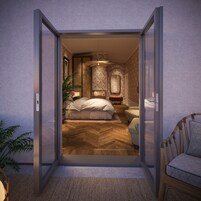 Ropa de cama de alta calidad y minibar 