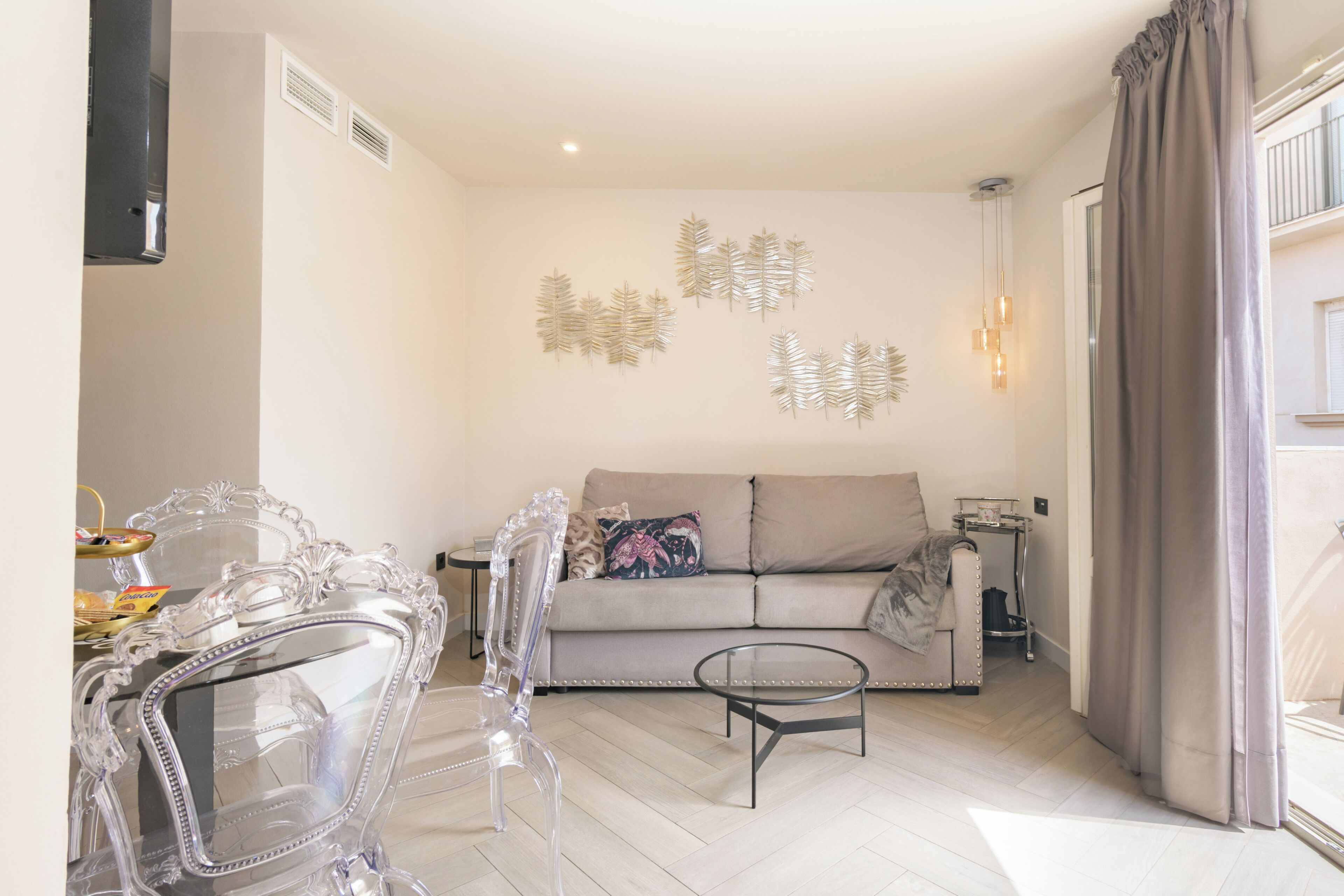Deluxe-Apartment, 1 Schlafzimmer, Terrasse, Stadtblick | Daunenbettdecken, Verdunkelungsvorhänge, schallisolierte Zimmer