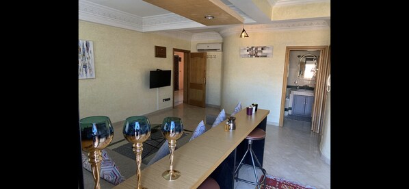 Deluxe Apartment, 1 Bedroom, Balcony, Pool View | Living area - Babylone 1 (Marrakech)