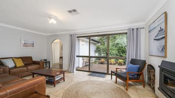 TV, fireplace, DVD player