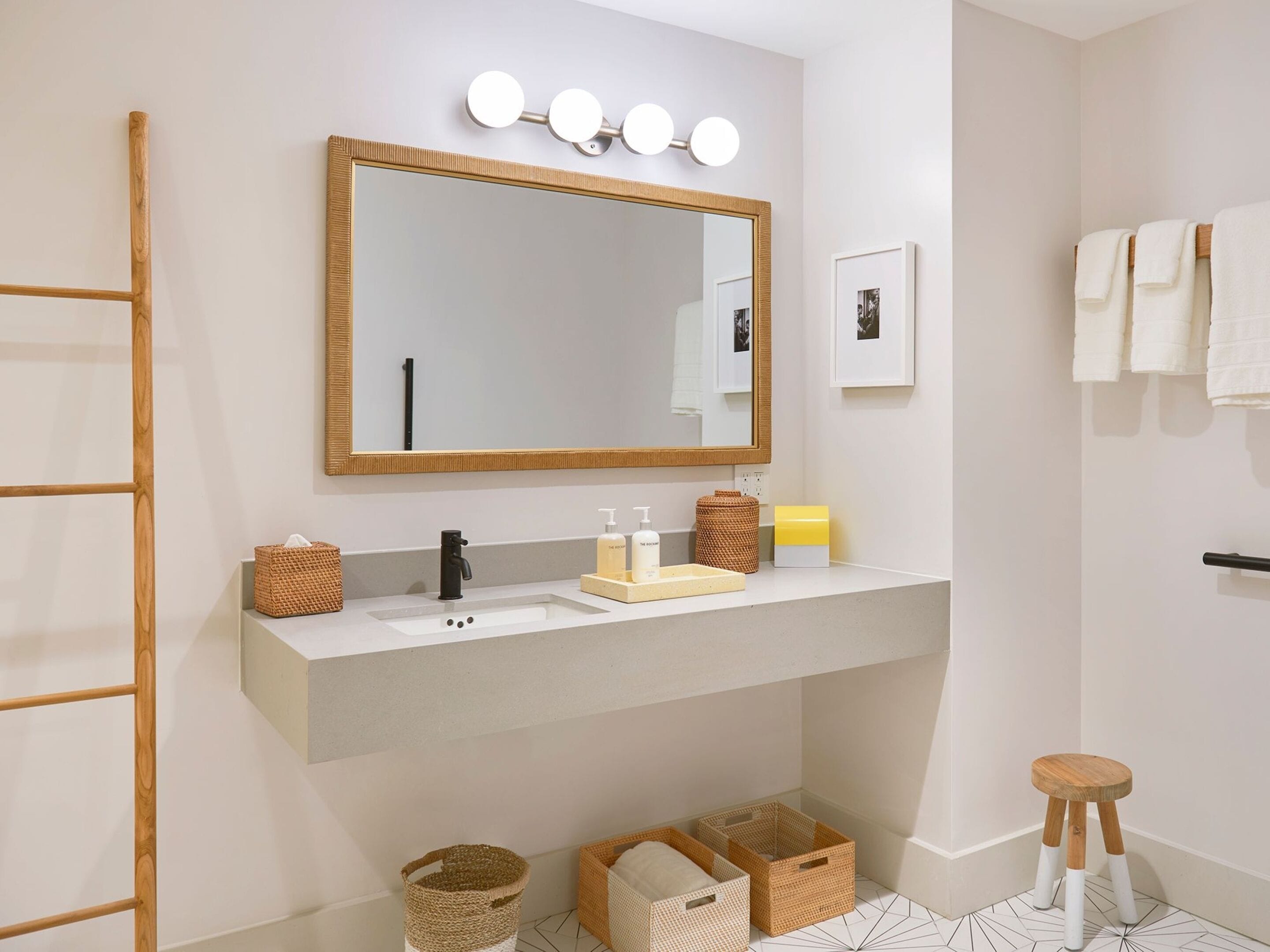 hair dryer, bathrobes, towels, soap