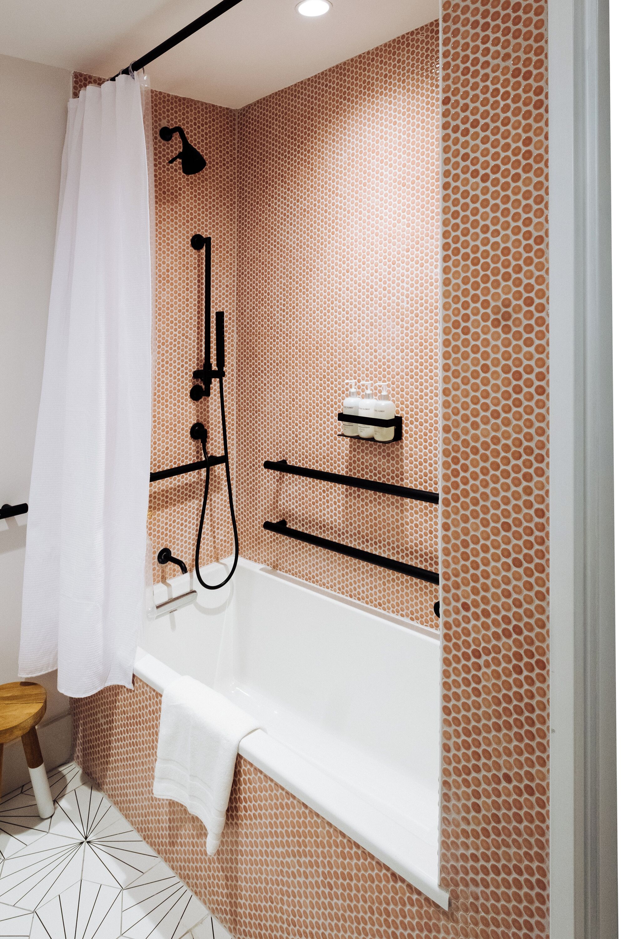 hair dryer, bathrobes, towels, soap