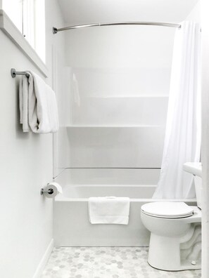 Bañera con ducha, cabezal de ducha tipo lluvia