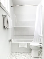 Bañera con ducha, cabezal de ducha tipo lluvia