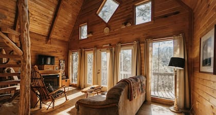 Secluded Cabin has its own private waterfall, hot tub and wi-fi