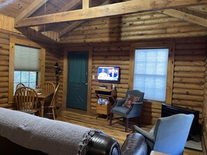 Fernseher, Kamin