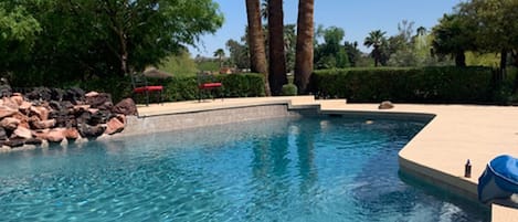 Outdoor pool, a heated pool