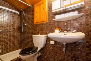Combined shower/bathtub, bidet, towels - Les Soldanelles, Le Tour (Argentière), France (Le Tour (Argentière))