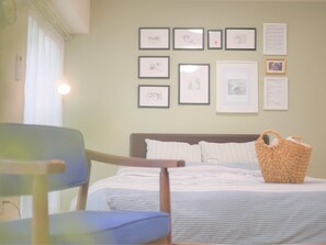 Zimmer (/4) | 1 Schlafzimmer, Bügeleisen/Bügelbrett, kostenloses WLAN, Bettwäsche