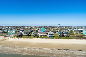 On the beach, beach towels
