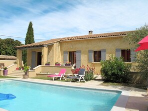 Pool - Wonderful private villa for 6 guests with A/C, WIFI, private pool, TV, terrace and pets allowed (Mazan)