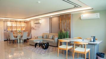Topstar Private Residence | Living room | 52-inch TV with satellite channels