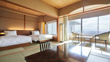 传统客房, 无烟房 (Japanese Style with Twin Bed) | 1 多间卧室、羽绒被、客房内保险箱、隔音