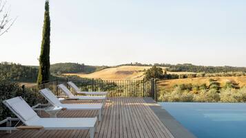 2 outdoor pools, open 9:00 AM to 7:00 PM, pool umbrellas, sun loungers
