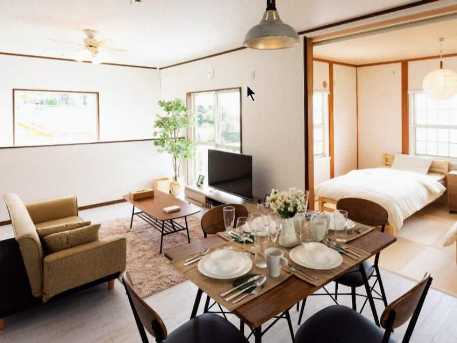 Ferienhaus, 2 Schlafzimmer | Essbereich im Zimmer