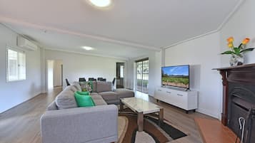 TV, fireplace, DVD player