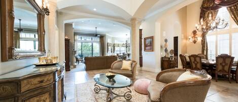 Villa (1 Bedroom) | Wohnzimmer | Flachbildfernseher, Kamin, Videospielkonsole