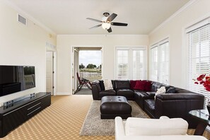 Villa (1 Bedroom) | Living room | TV, video-game console, DVD player - Luxury 3 Bedroom Condo on Reunion Resort, Orlando Condo 3483 (Kissimmee)