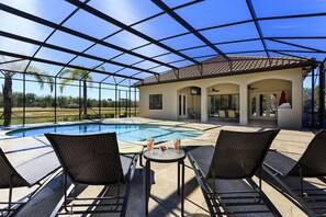 Outdoor pool, a heated pool - Luxury 6 Bedroom Villa on Reunion Resort and Spa, Orlando Villa 1316 (Kissimmee)