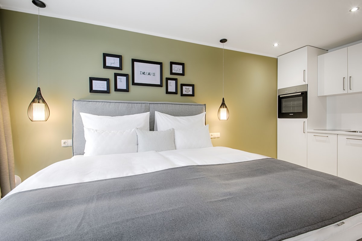 1 bilik tidur, peralatan tempat tidur premium, meja