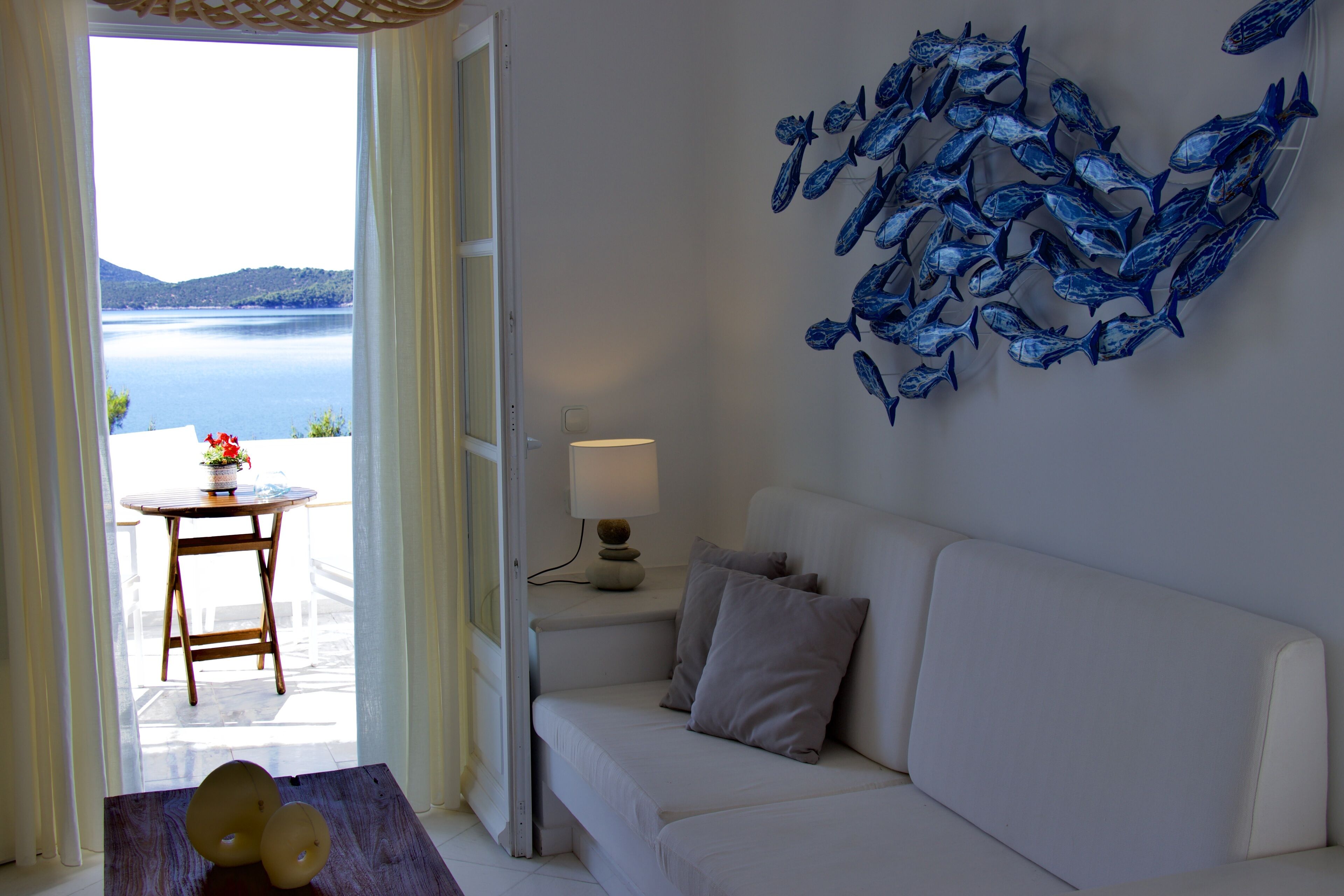Studio, 1 Double Bed, Sea View (A4) | Living area | Smart TV