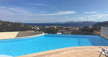 Appartement meublé de 50m2. 4 couchages. Jardin avec terrasses. Piscine.
