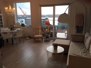 Classic Apartment | Living area - StayPlus Ocean View Apartment Balcony (Kristiansand)