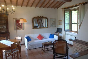 Apartment, 2 Bedrooms, Fireplace, Garden View | Living area - Silence and Relaxation in Countryside of Umbria (Amelia)