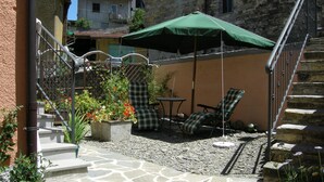 Ferienhaus, 1 Schlafzimmer, Terrasse, Gartenblick | Garten
