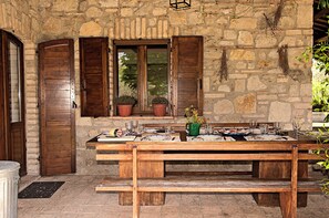Villa, 6 Bedrooms, Smoking, Private Pool | Terrace/patio - Casale Chimneys Immersed in Olive Trees (Monte Castello di Vibio)