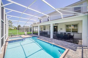 Outdoor pool - Family Friendly 8 Bed Game Spa Pool Home at Champions Gate Resort (Davenport)