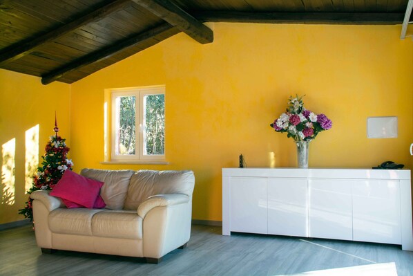Villa, 1 Schlafzimmer, eigener Pool, Poolblick | Wohnbereich