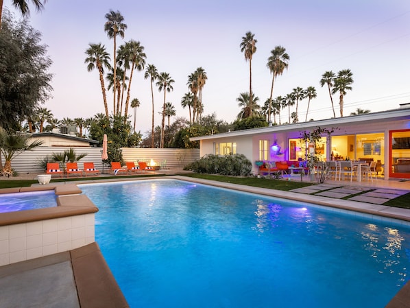 A heated pool