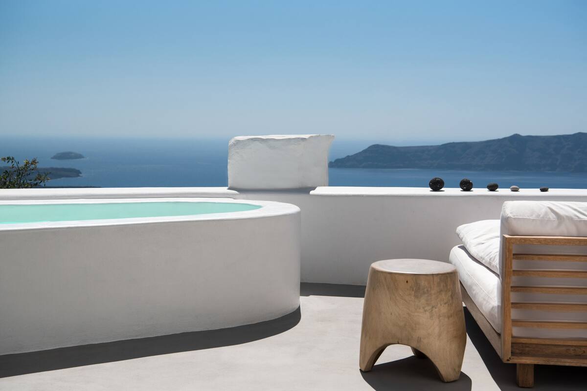 Cave Design House, Hot Tub (Caldera View) | 水景