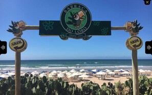 Playa en los alrededores y 4 bares en la playa 