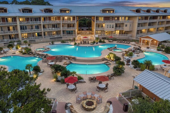 A heated pool