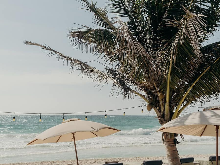 Private beach, white sand, free beach cabanas, beach umbrellas