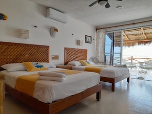 Down duvets, individually furnished, iron/ironing board, free WiFi - Hotel Punta Ponto (Río Lagartos)