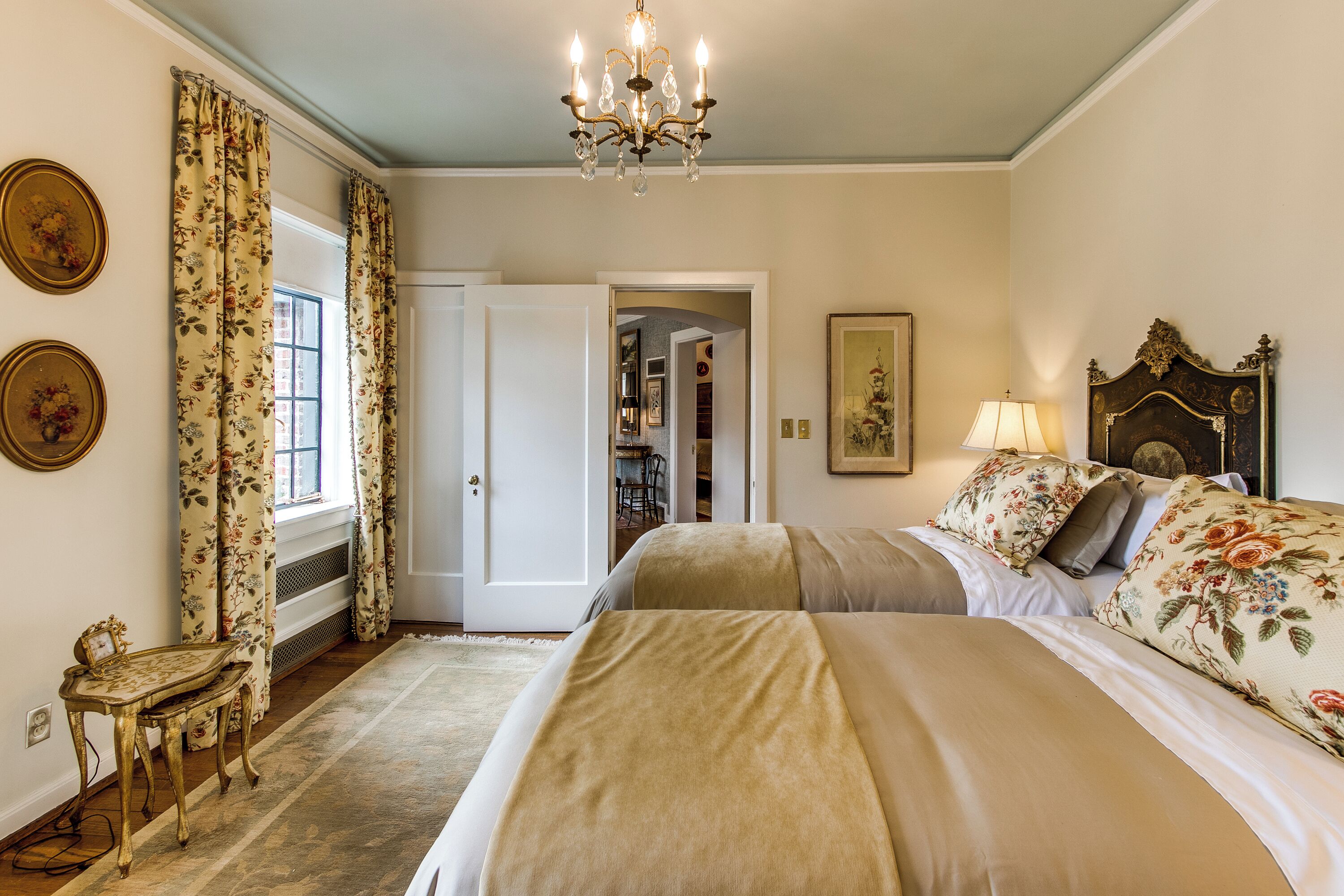 Family Double or Twin Room, Multiple Beds, Private Bathroom, Park View | Premium bedding, down duvets, pillow-top beds, laptop workspace