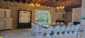 Dining - Homerez - Majestic Manor in Satillieu with Private Pool (Satillieu)