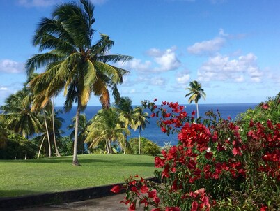 Garden Cottage con vista panorámica del mar Caribe y las islas