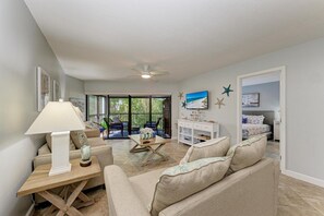 TV, DVD player - Sun Plaza West Unit 204, gulf front complex on AMI (Holmes Beach)