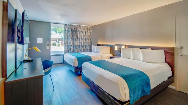 Blackout curtains, free WiFi, bed sheets