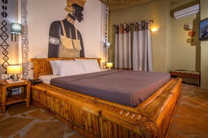 Economy Double Room, Pool View | Premium bedding, in-room safe, individually decorated