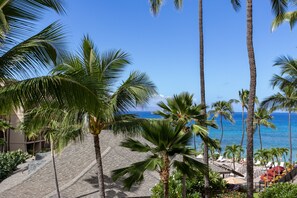 Guests can enjoy a scenic ocean view from the hotel's beachfront location.