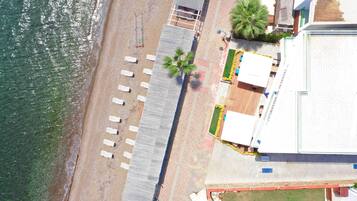 Private beach, free beach shuttle