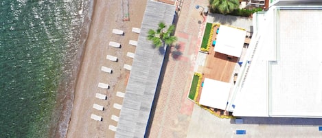 Private beach, free beach shuttle